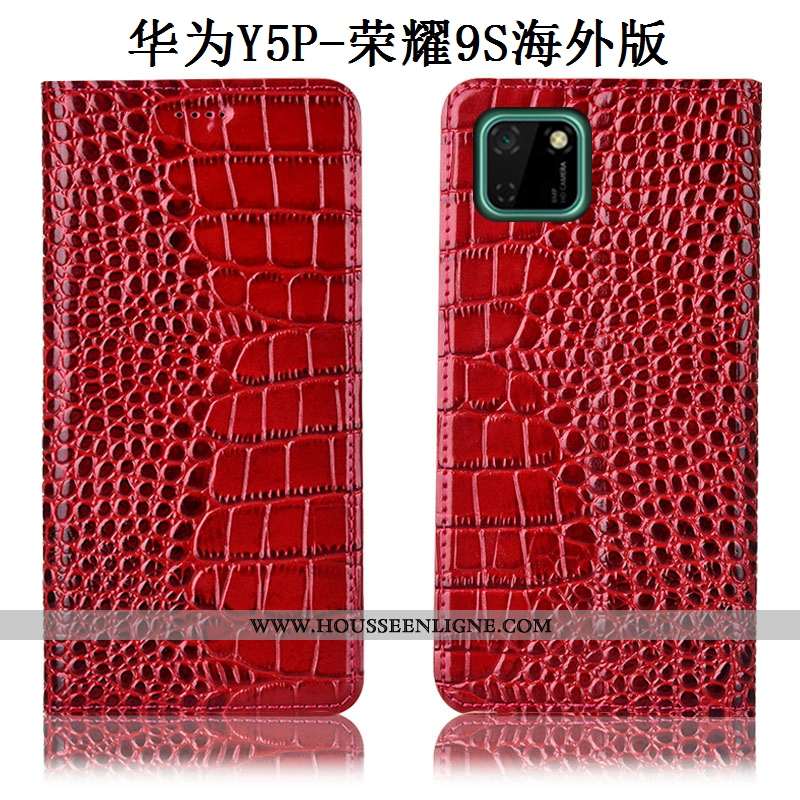 Coque Huawei Y5p Protection Cuir Véritable Tout Compris Téléphone Portable Étui Marron