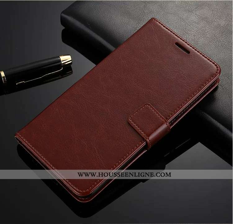 Coque Huawei Y6 2020 Cuir Fluide Doux Protection Portefeuille 2020 Housse Noir