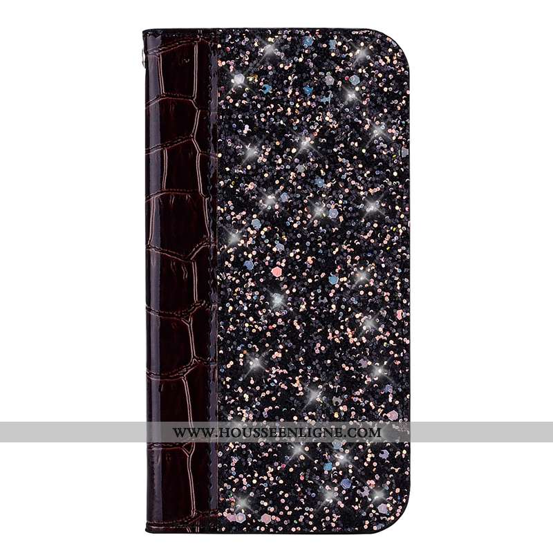 Coque Huawei Y6 2020 Cuir Modèle Fleurie Crocodile Étui Protection 2020 Violet