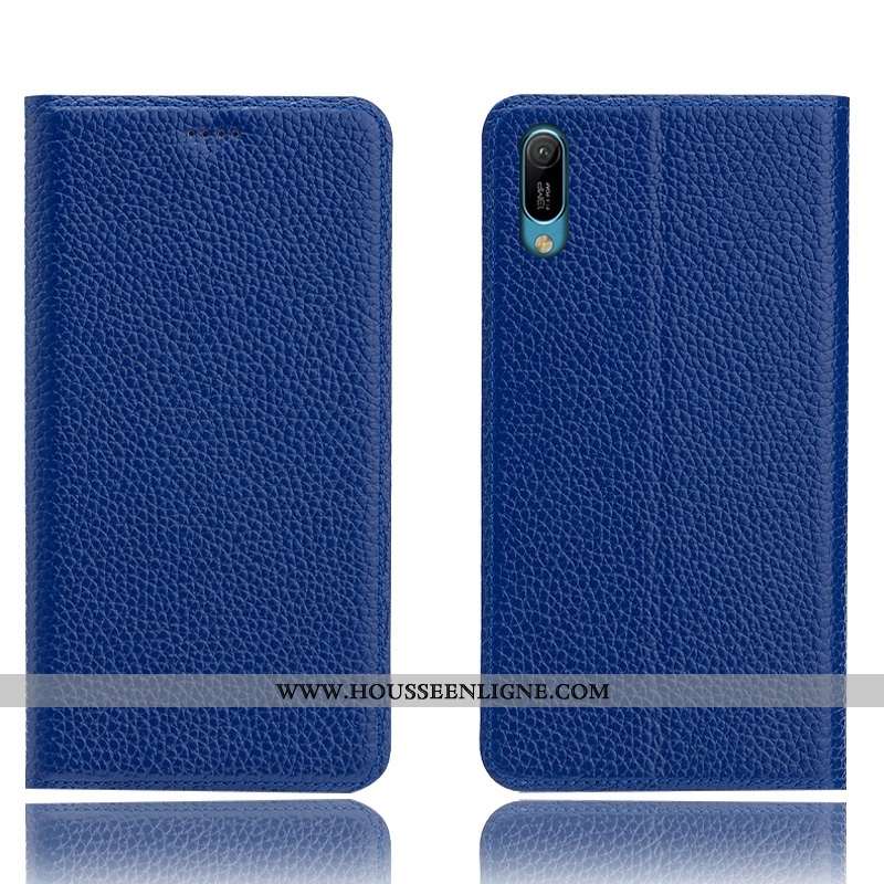 Coque Huawei Y6 2020 Cuir Modèle Fleurie Étui 2020 Protection Véritable Tout Compris Marron