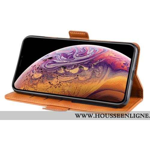 Coque Huawei Y6 2020 Cuir Protection Téléphone Portable Incassable 2020 Carte Jaune