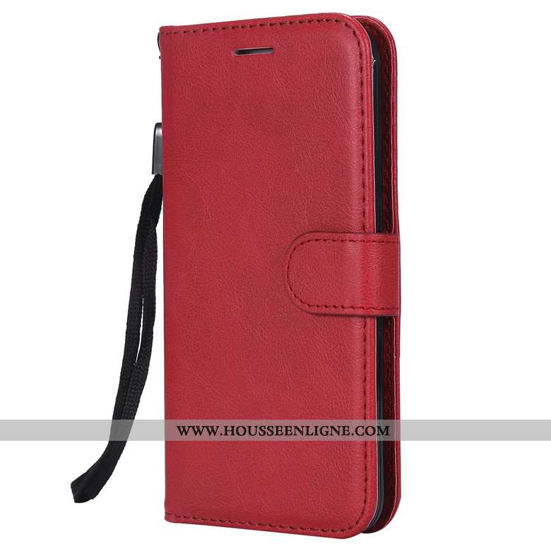 Coque Huawei Y6 2020 Fluide Doux Protection Étui Clamshell Téléphone Portable Tout Compris Cuir Rose