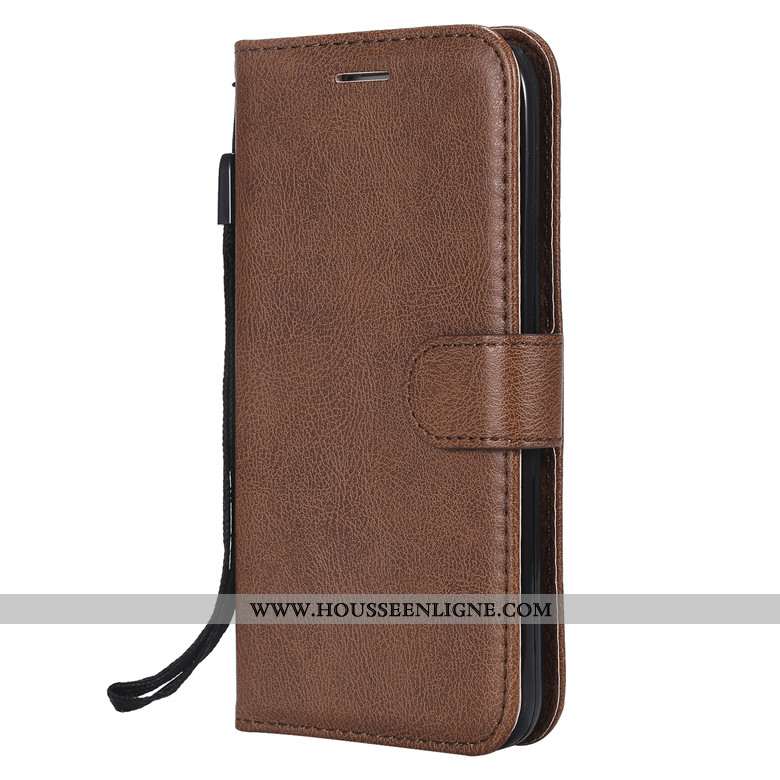 Coque Huawei Y6 2020 Fluide Doux Protection Étui Clamshell Téléphone Portable Tout Compris Cuir Rose
