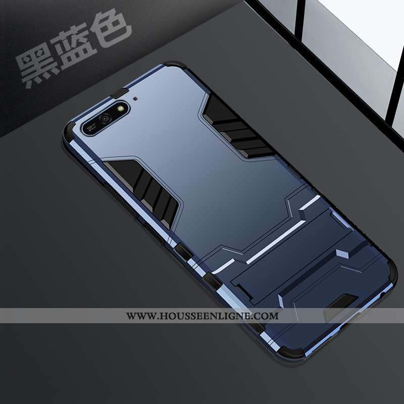 Coque Huawei Y6 2020 Protection Étui Téléphone Portable Incassable 2020 Difficile Bleu Foncé