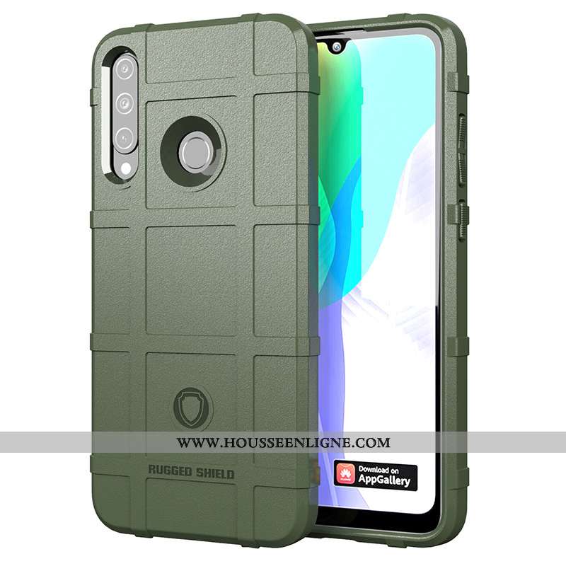 Coque Huawei Y6p Fluide Doux Silicone Tout Compris Vert Étui Incassable Verte