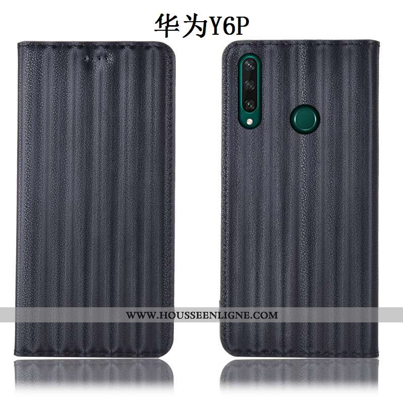 Coque Huawei Y6p Modèle Fleurie Protection Étui Téléphone Portable Dégradé Violet