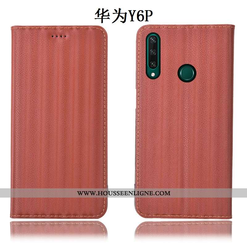 Coque Huawei Y6p Modèle Fleurie Protection Étui Téléphone Portable Dégradé Violet