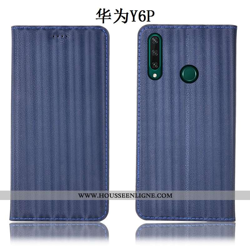 Coque Huawei Y6p Modèle Fleurie Protection Étui Téléphone Portable Dégradé Violet