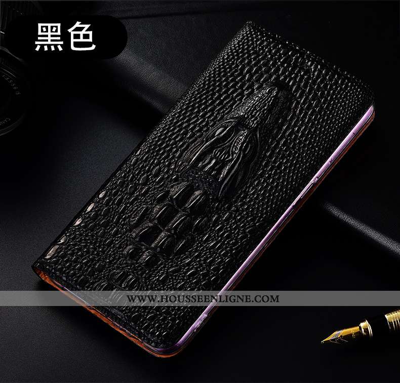 Coque Huawei Y6p Protection Cuir Véritable Téléphone Portable Incassable Jaune