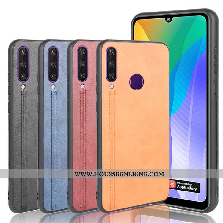 Coque Huawei Y6p Protection Tendance Jaune Étui Téléphone Portable Tout Compris