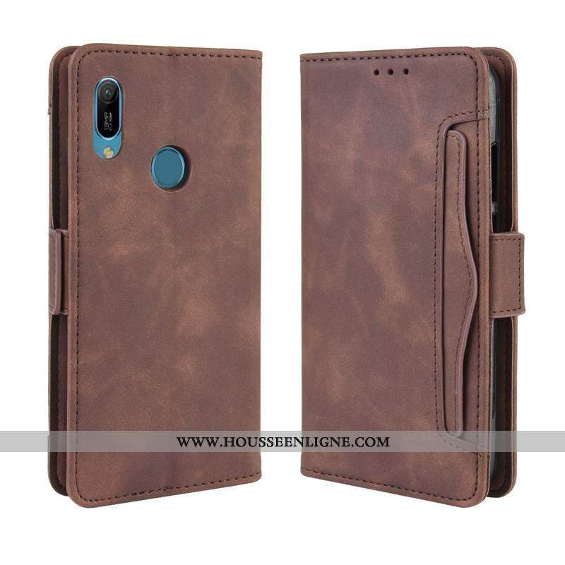 Coque Huawei Y6s Créatif Portefeuille Protection 2020 Business Téléphone Portable Housse Marron