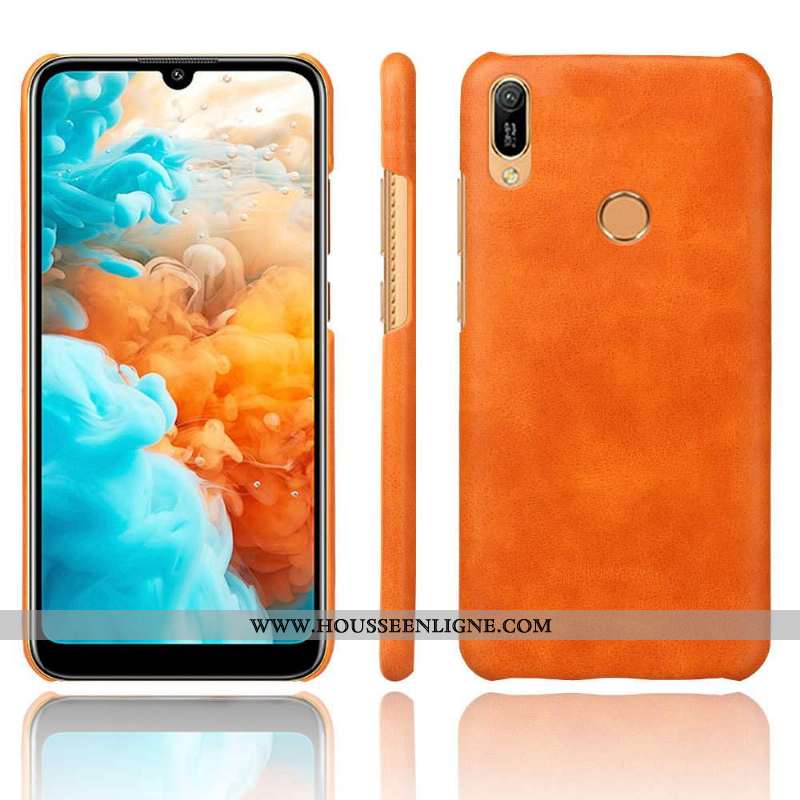 Coque Huawei Y6s Ultra Légère Délavé En Daim Étui Incassable Protection Téléphone Portable Rouge