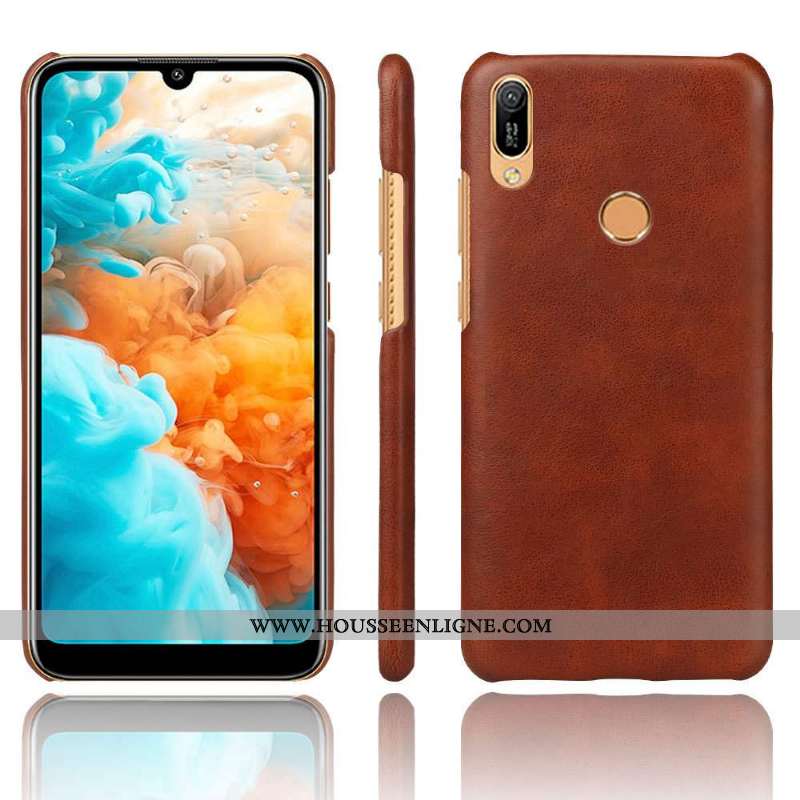 Coque Huawei Y6s Ultra Légère Délavé En Daim Étui Incassable Protection Téléphone Portable Rouge
