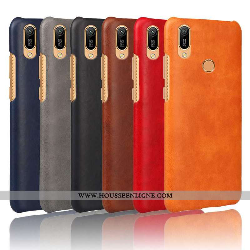 Coque Huawei Y6s Ultra Légère Délavé En Daim Étui Incassable Protection Téléphone Portable Rouge