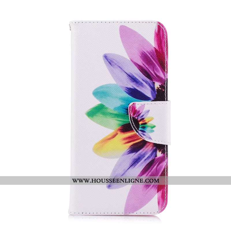 Coque Huawei Y7 2020 Protection Cuir Multicolore Housse Étui Téléphone Portable Coloré