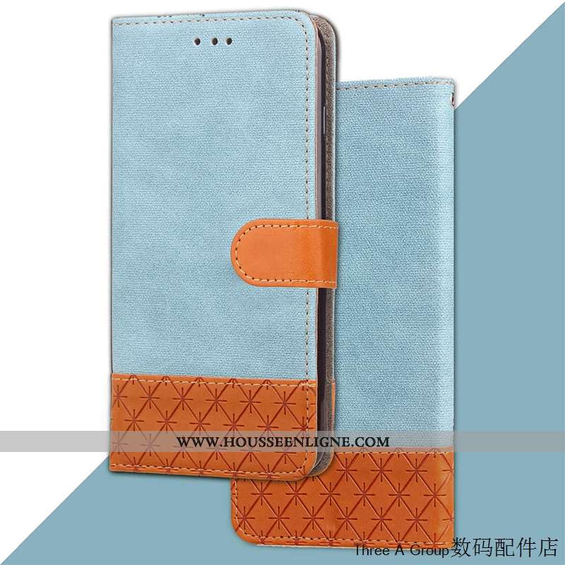 Coque Huawei Y7 2020 Protection Tendance Étui Bleu Housse Téléphone Portable