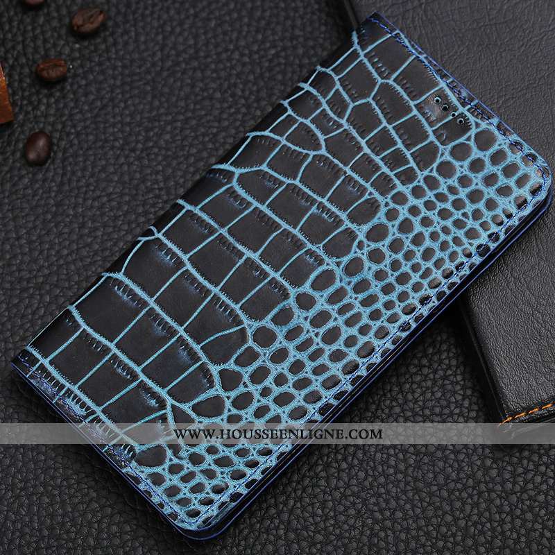 Coque Lg G6 Cuir Véritable Cuir Étui Protection Modèle Fleurie Téléphone Portable Bleu