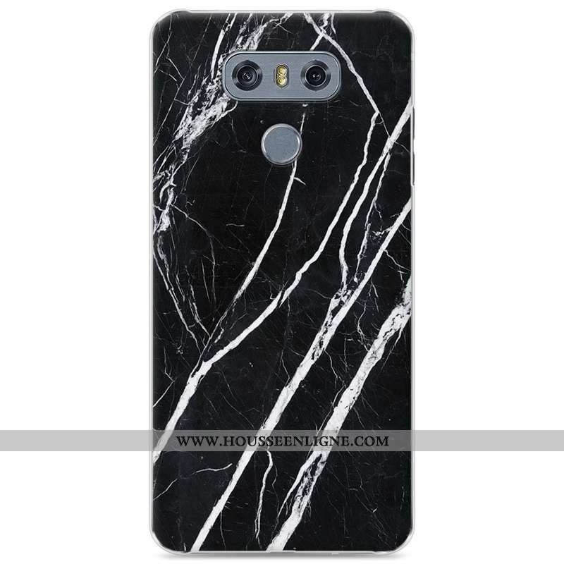 Coque Lg G6 En Bois Modèle Fleurie Étui Difficile Téléphone Portable Simple Bleu Foncé