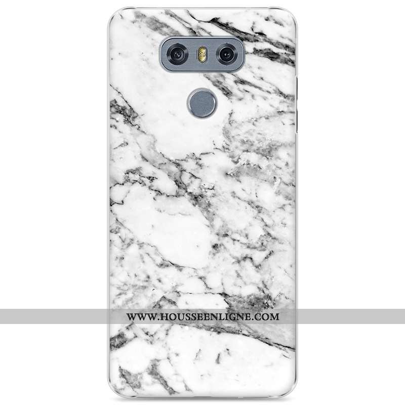 Coque Lg G6 En Bois Modèle Fleurie Étui Difficile Téléphone Portable Simple Bleu Foncé