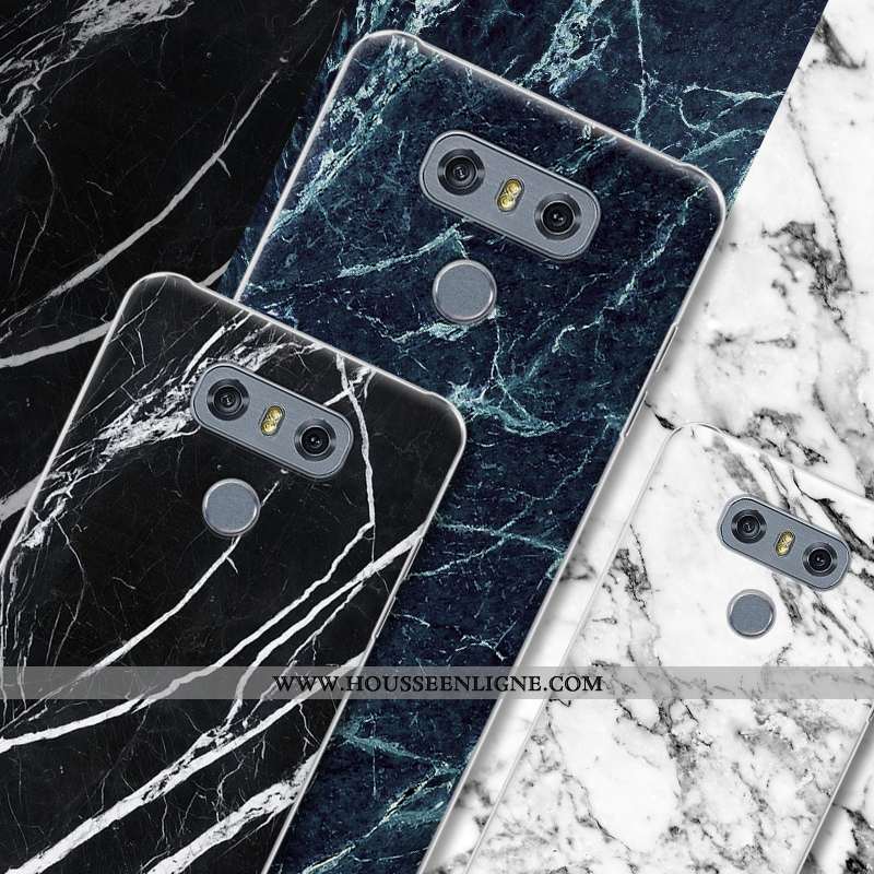 Coque Lg G6 En Bois Modèle Fleurie Étui Difficile Téléphone Portable Simple Bleu Foncé