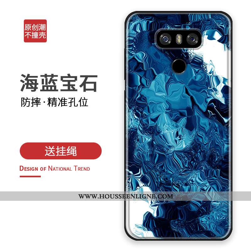 Coque Lg G6 Personnalité Créatif Personnalisé Étui Tout Compris Bleu Marin Protection Bleu Foncé