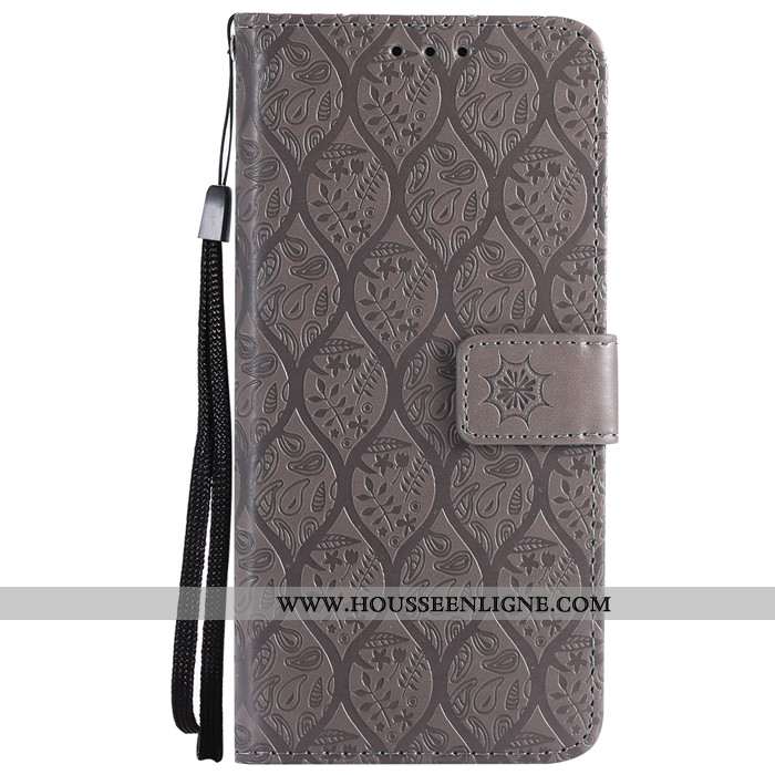 Coque Lg G6 Protection Cuir Tout Compris Étui Support Téléphone Portable Gris