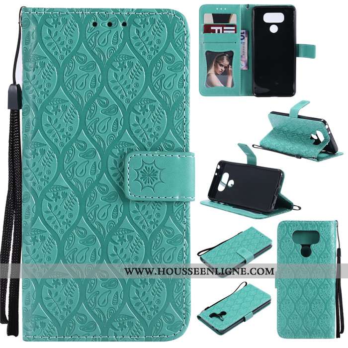 Coque Lg G6 Protection Cuir Tout Compris Étui Support Téléphone Portable Gris