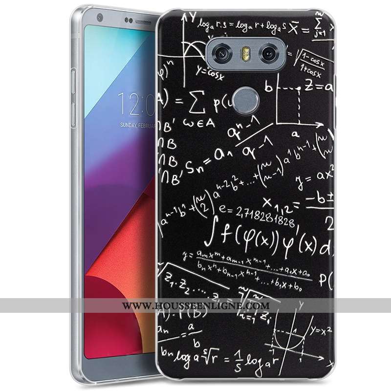 Coque Lg G6 Protection Gaufrage Difficile Étui Téléphone Portable Dessin Animé Peinture Noir