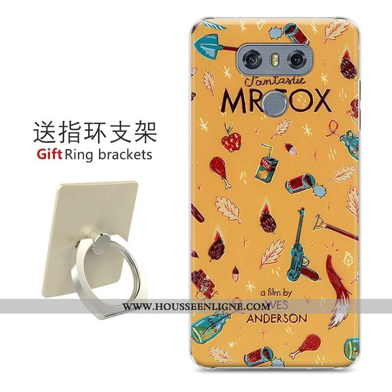 Coque Lg G6 Protection Gaufrage Difficile Étui Téléphone Portable Dessin Animé Peinture Noir