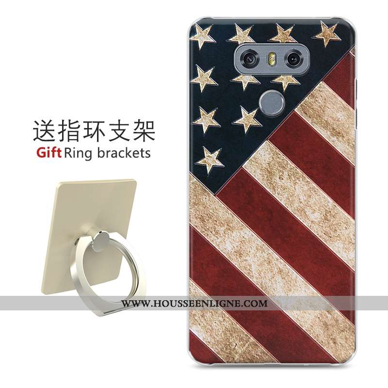 Coque Lg G6 Protection Gaufrage Difficile Étui Téléphone Portable Dessin Animé Peinture Noir