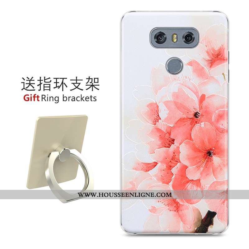 Coque Lg G6 Protection Gaufrage Difficile Étui Téléphone Portable Dessin Animé Peinture Noir