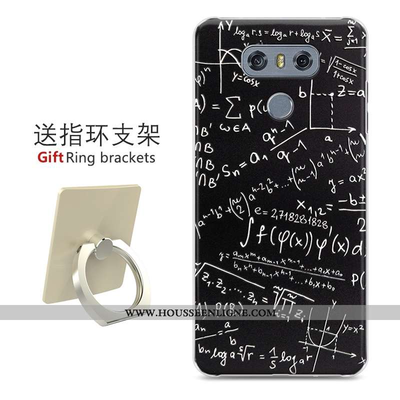 Coque Lg G6 Protection Gaufrage Difficile Étui Téléphone Portable Dessin Animé Peinture Noir