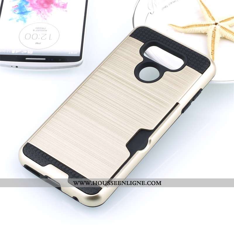 Coque Lg G6 Protection Noir Soie Carte Téléphone Portable Incassable