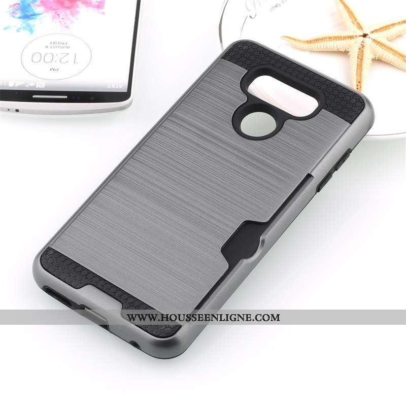 Coque Lg G6 Protection Noir Soie Carte Téléphone Portable Incassable
