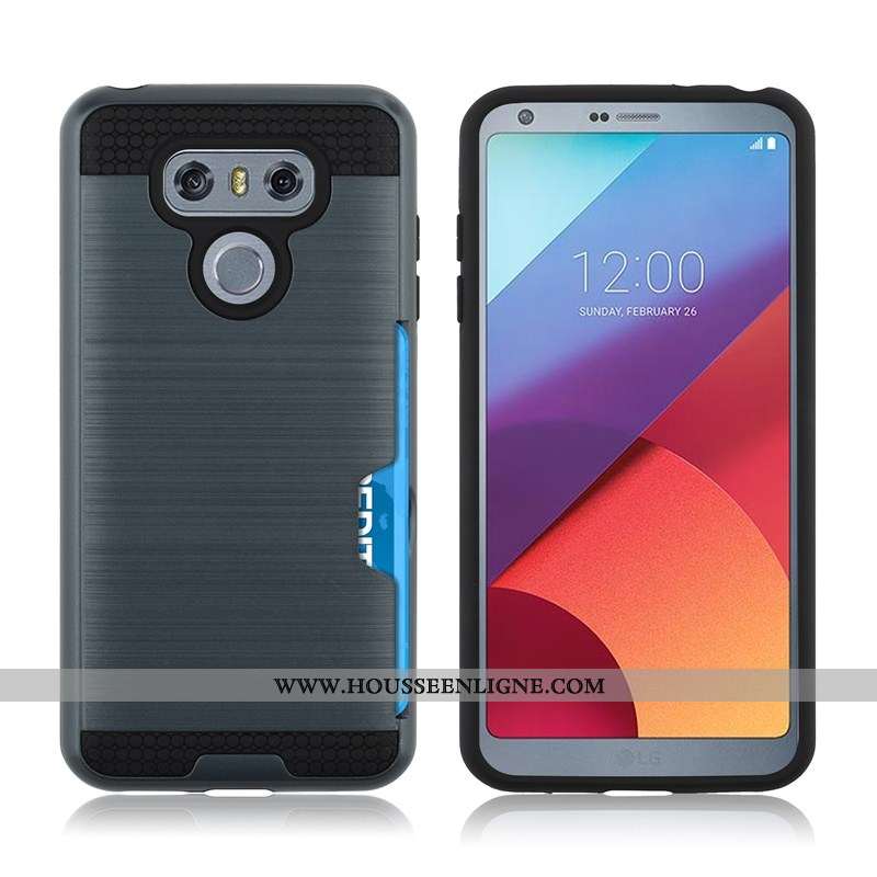Coque Lg G6 Protection Noir Soie Carte Téléphone Portable Incassable