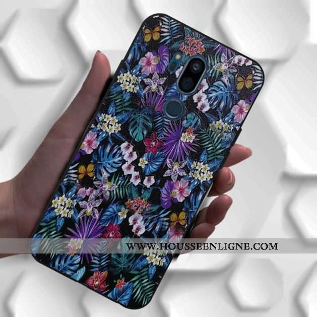Coque Lg G7 Thinq Charmant Fluide Doux Noir Silicone Incassable Motif Dessin Animé