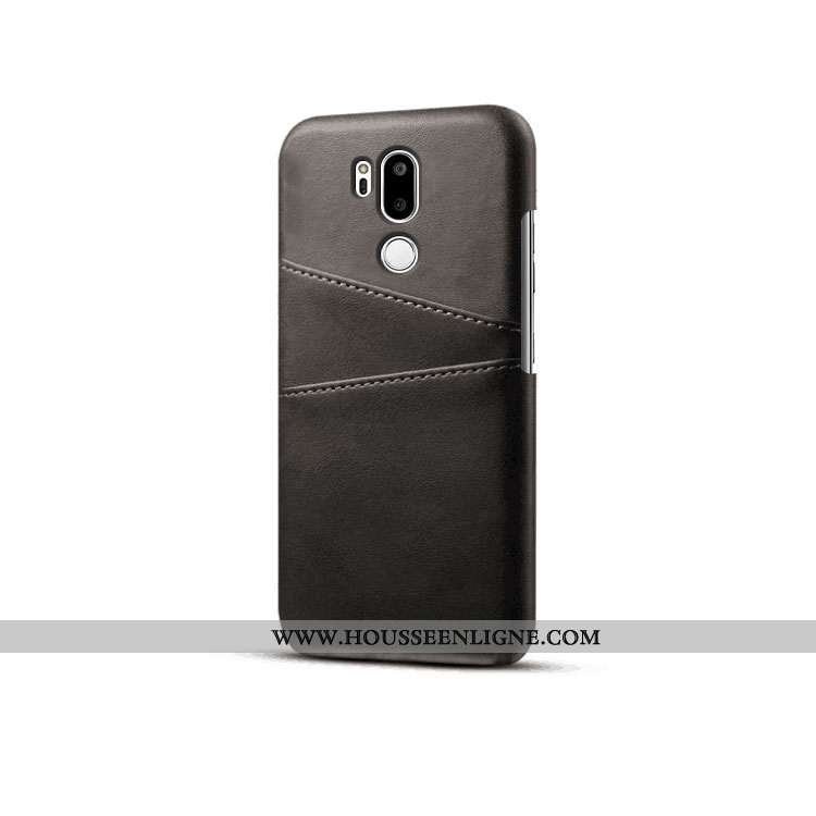 Coque Lg G7 Thinq Cuir Protection Carte Téléphone Portable Tendance Qualité Noir
