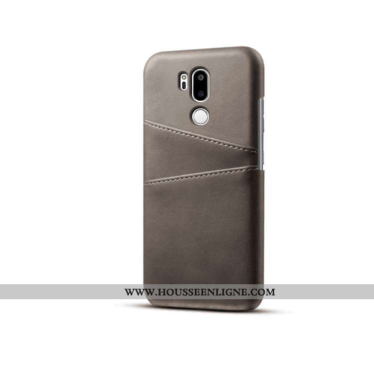 Coque Lg G7 Thinq Cuir Protection Carte Téléphone Portable Tendance Qualité Noir