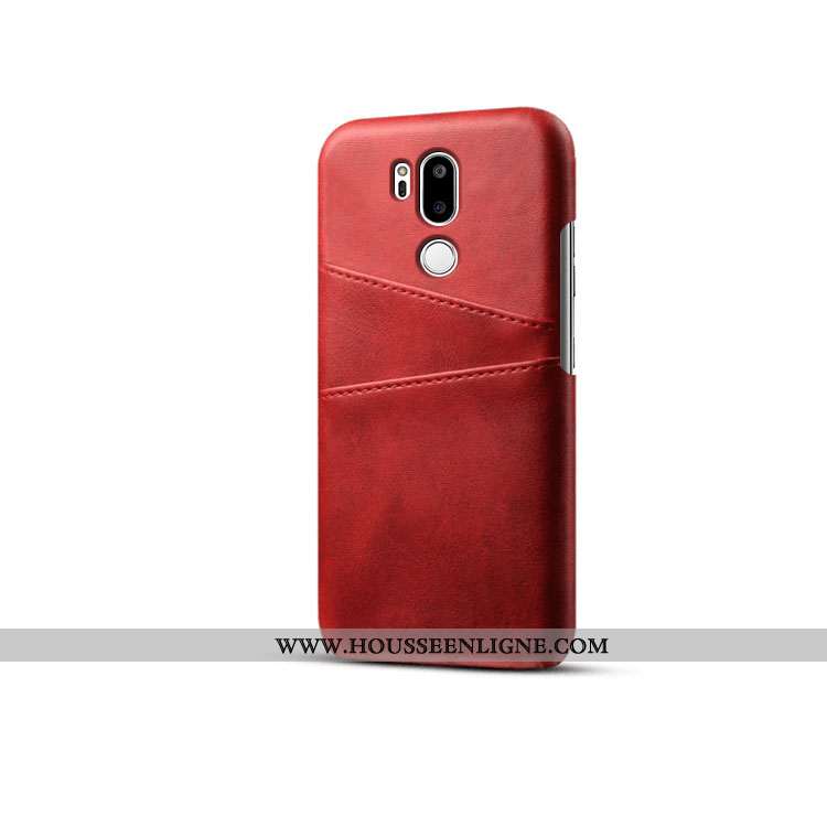 Coque Lg G7 Thinq Cuir Protection Carte Téléphone Portable Tendance Qualité Noir