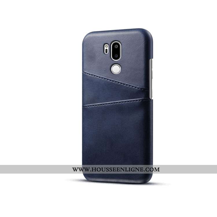Coque Lg G7 Thinq Cuir Protection Carte Téléphone Portable Tendance Qualité Noir