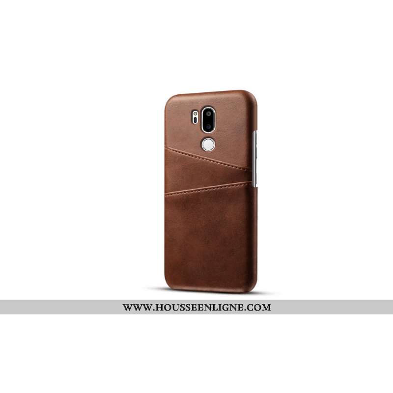 Coque Lg G7 Thinq Cuir Protection Carte Téléphone Portable Tendance Qualité Noir