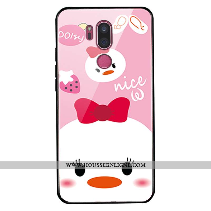 Coque Lg G7 Thinq Dessin Animé Charmant Rose Tout Compris Créatif Incassable