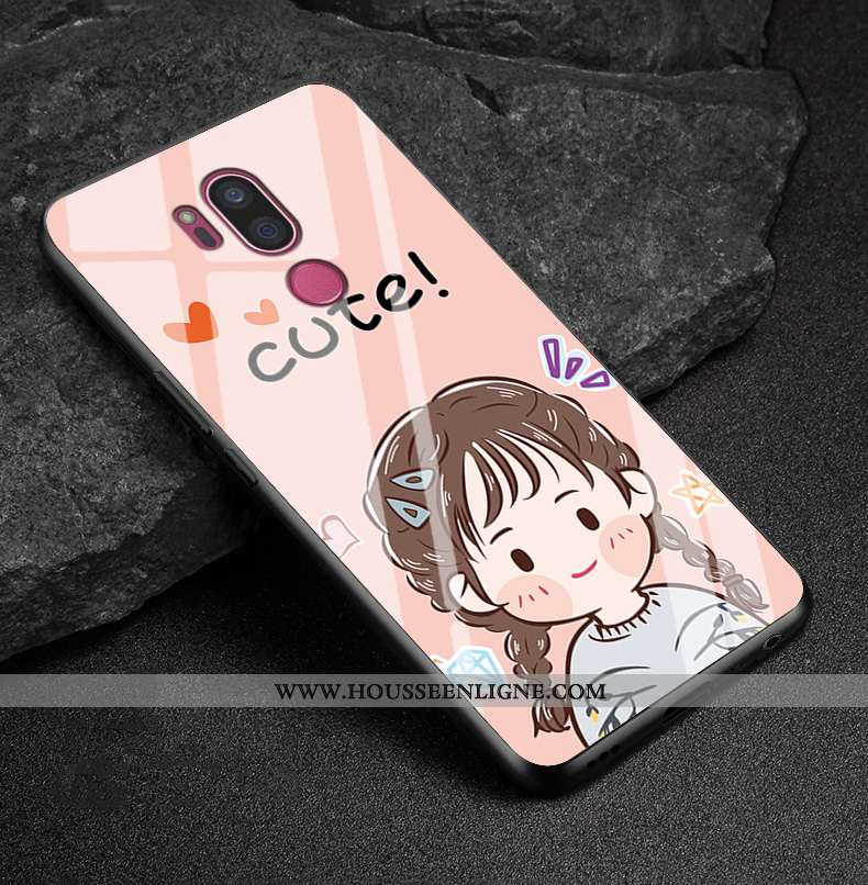 Coque Lg G7 Thinq Dessin Animé Charmant Rose Tout Compris Créatif Incassable