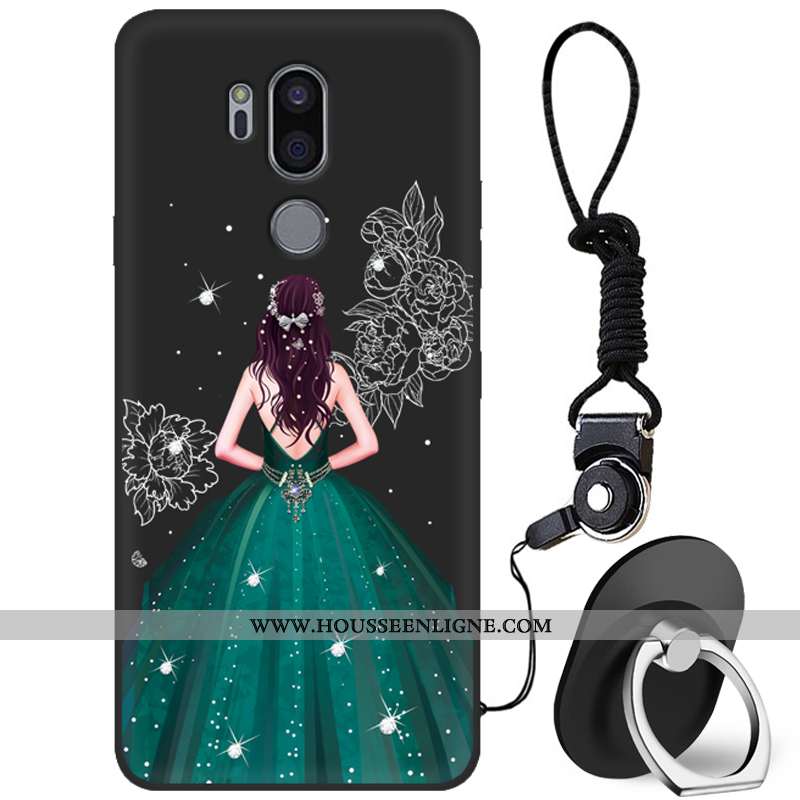 Coque Lg G7 Thinq Fluide Doux Protection Incassable Frais Étui Petit Rouge