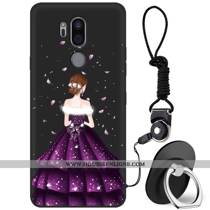 Coque Lg G7 Thinq Fluide Doux Protection Incassable Frais Étui Petit Rouge