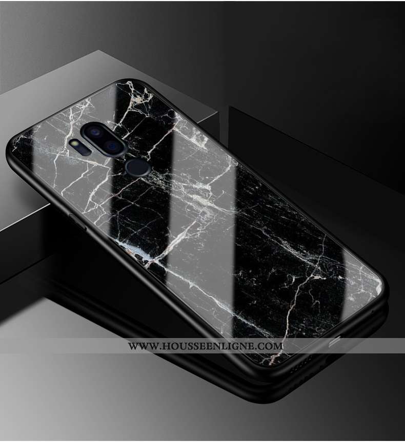 Coque Lg G7 Thinq Protection Verre Tendance Étui Personnalité Dessin Animé Incassable Blanche