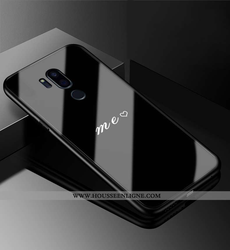 Coque Lg G7 Thinq Protection Verre Tendance Étui Personnalité Dessin Animé Incassable Blanche