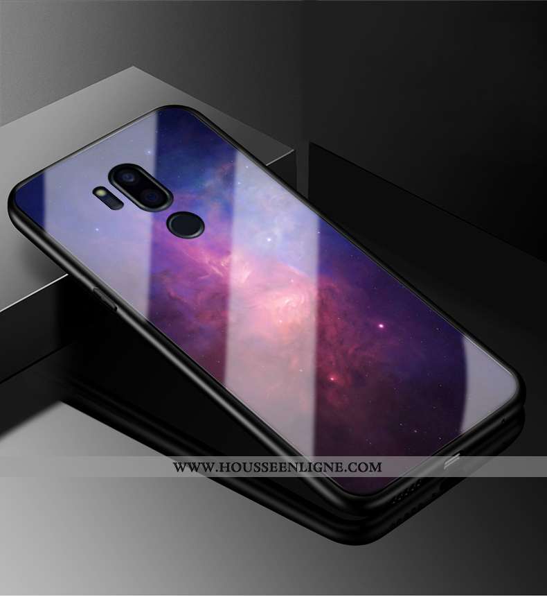 Coque Lg G7 Thinq Protection Verre Tendance Étui Personnalité Dessin Animé Incassable Blanche