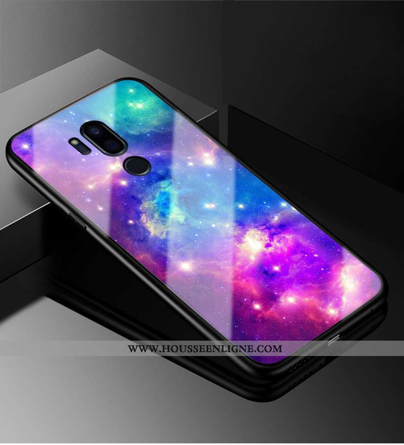 Coque Lg G7 Thinq Protection Verre Tendance Étui Personnalité Dessin Animé Incassable Blanche