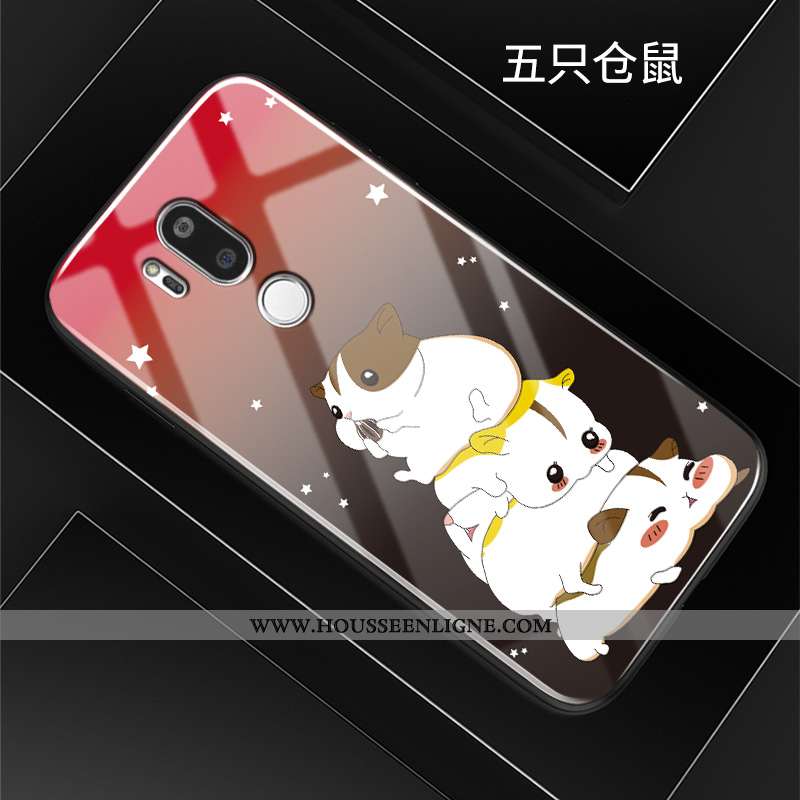 Coque Lg G7 Thinq Silicone Mode Protection Difficile Étui Créatif Incassable Rose